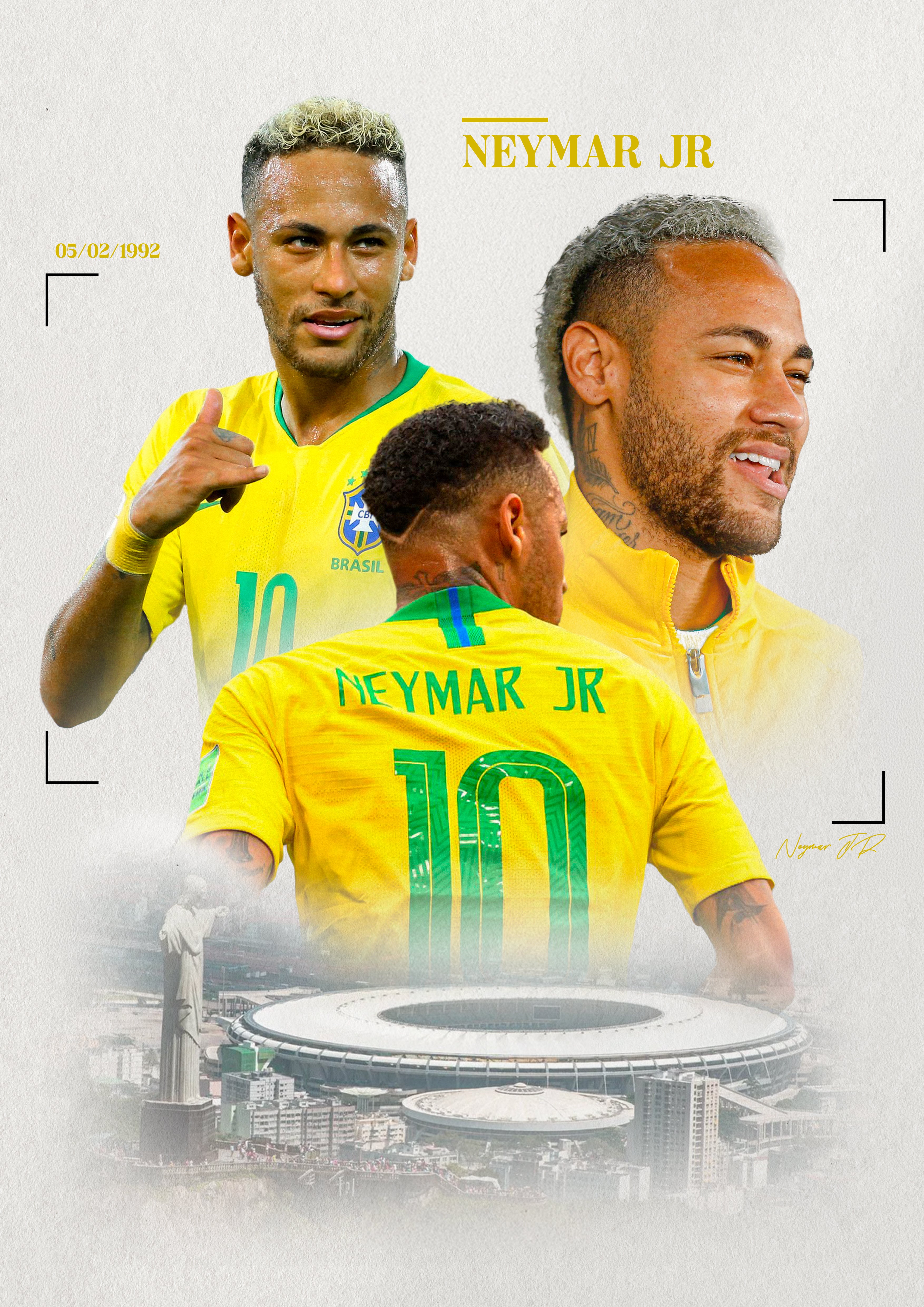 Poster Neymar JR (Brésil)